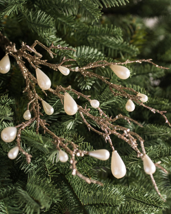 Balsam Hill Set de décorations sur tige en perles d'hiver | Une touche festive envoûtante