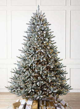 Sapins de Noël artificiels Épicéa bleu du Canada givré
