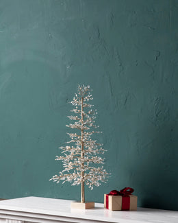 Petits sapins de table Perles et cristaux