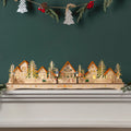 Village de Noël miniature en bois lumineux