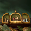 Crèche de Noël sous dôme, aspect vieilli