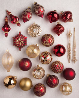 Collection de boules « Noël bordeaux »