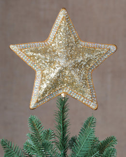 Cimier de sapin Étoile de Noël classique en perles