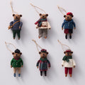Collection d'ornements en feutre Ours des Highlands