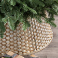 Cache-pieds de sapin de Noël en métal tressé