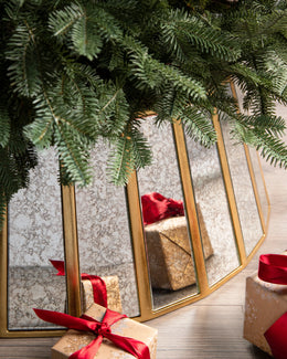 Cache-pieds de sapin de Noël Miroir vintage