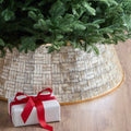 Cache-pieds de sapin de Noël Mosaïque en nacre de Capiz