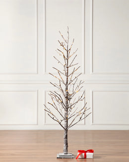Sapin enneigé lumineux avec LED
